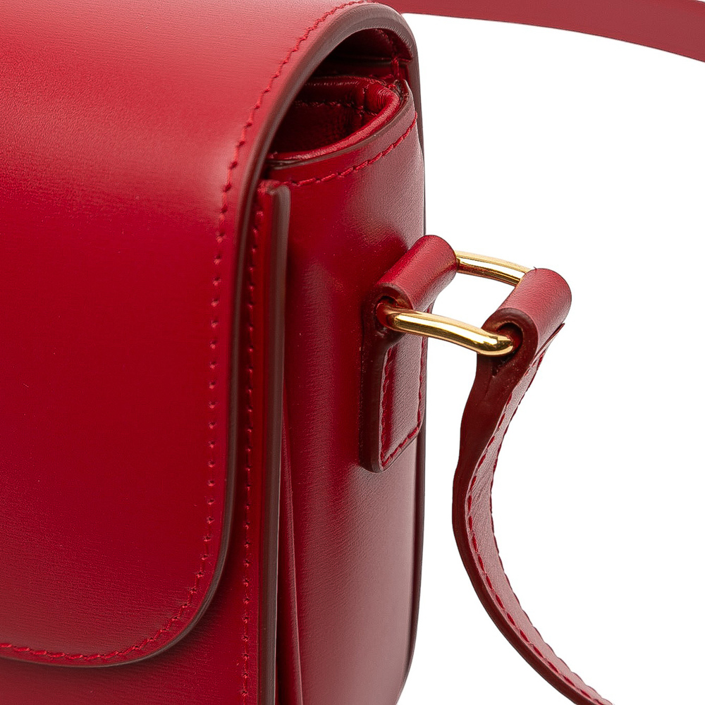 Pre-Loved Celine Classique Shiny Calfskin Triomphe Crossbody - Picture 10 of 11